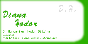 diana hodor business card